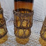 4 vintage orangeade glasses