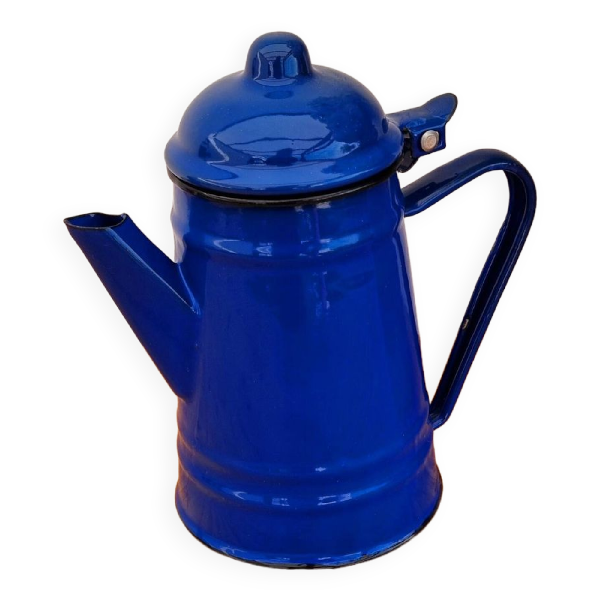 Vintage blue enamelled coffee maker