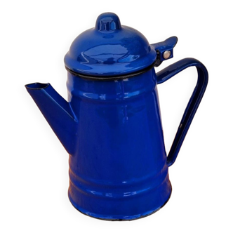 Vintage blue enamelled coffee maker