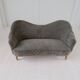 Mid-century modern canapé in sheepskin / shearling model 'Samspel' by Carl Malmsten, 1956