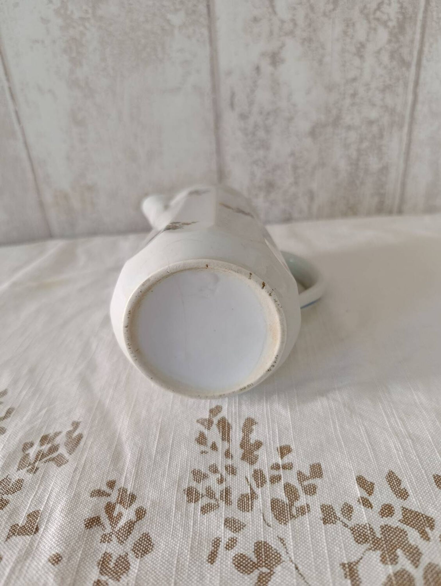 Pot à lait en faïence motifs petites fleurs