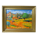 Vintage oil painting on canvas