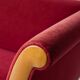 Sofa 'Primafila' en velours rouge par Molteni