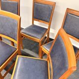 Vintage Set of 6 Solid Wood & Leather Chairs – FOLRM 75 by Andreas Hansen (Price is for 6)