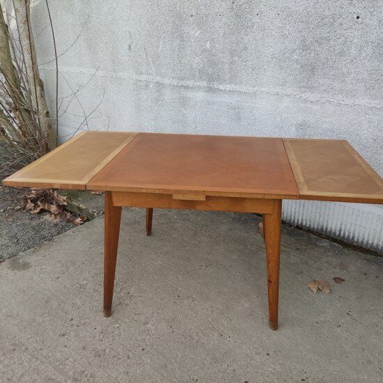 Vintage square table with extensions