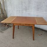 Vintage square table with extensions