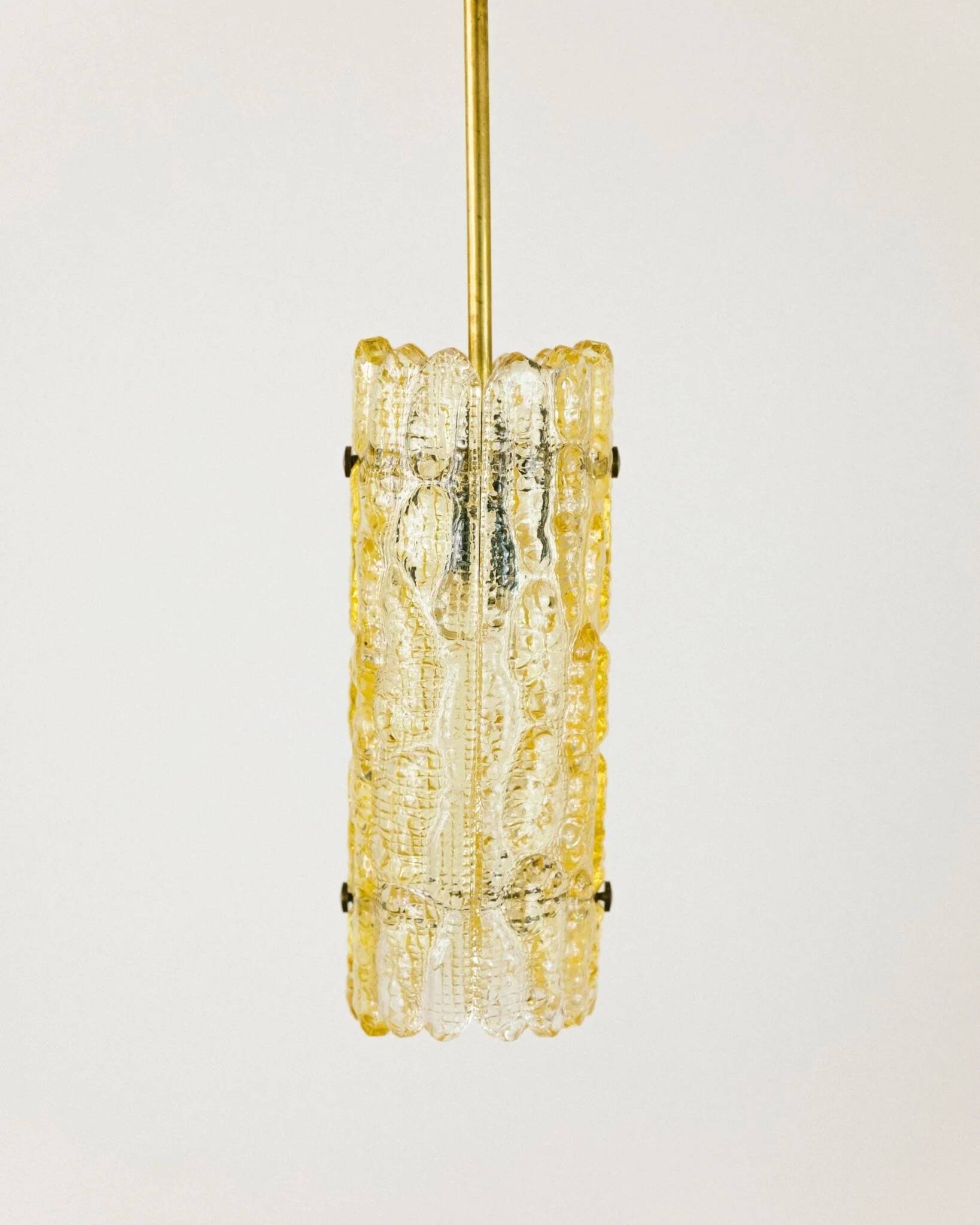 Vintage ceiling light by Carl Fagerlund for Orrefors - moulded golden glass, warm light, glass texture - 1960s - timeless design, gift idea.