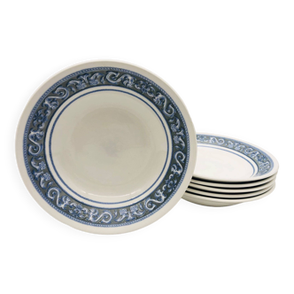 6 soup plates, “Churchill-England” bowl style