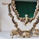 Miroir psyché ou à posé anges doré