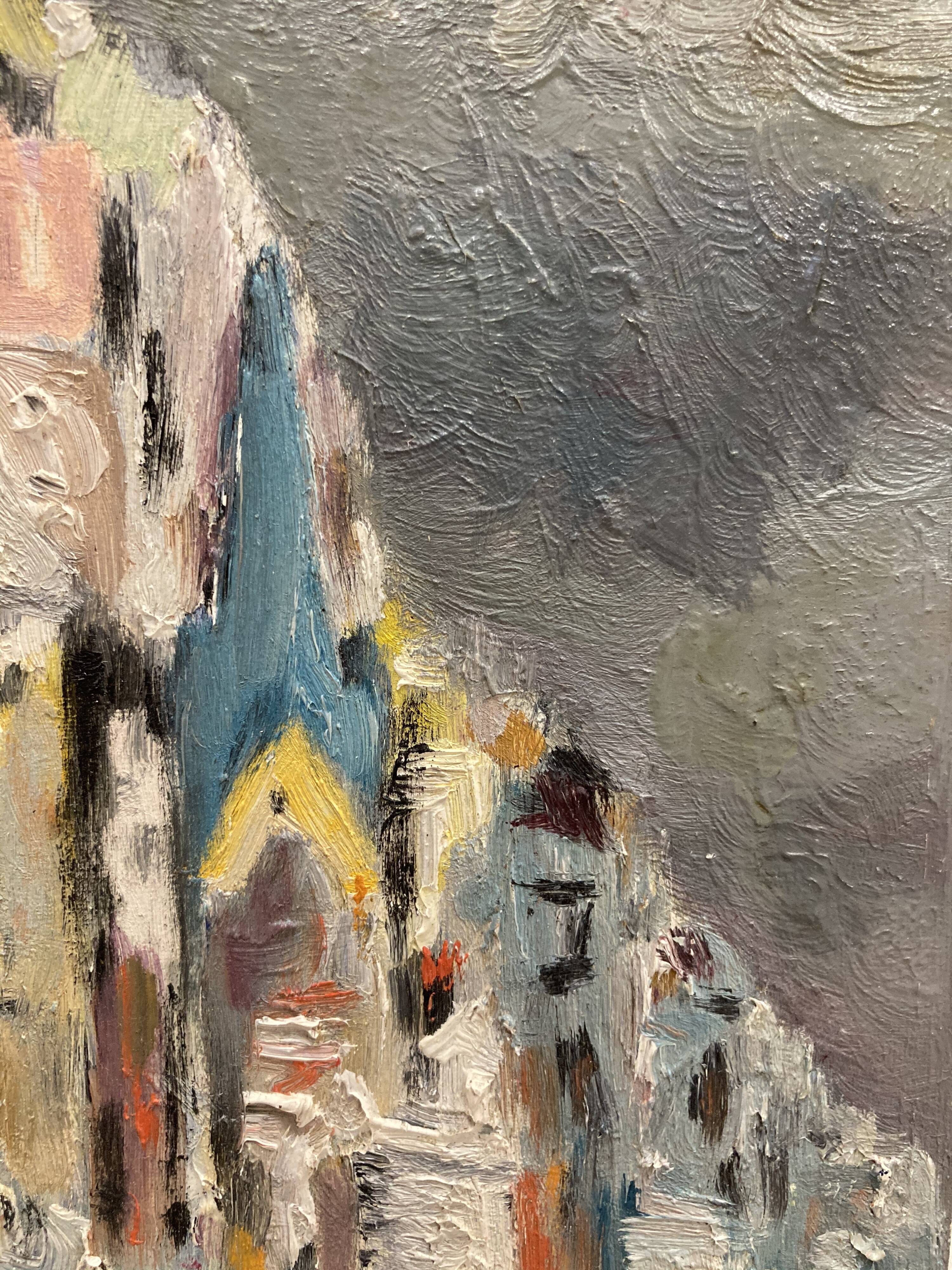 Huile sur panneau vintage