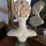 Bust in alabaster signed Alain Giannelli
