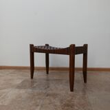 Mid-Century Leather Stool