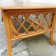Wood and rattan coffee table