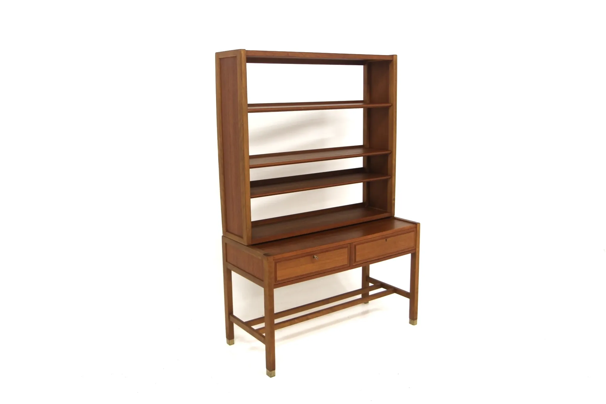 Bibliothèque scandinave en teck Carl-Axel Acking, Bodafors, Suède, 1960