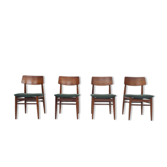 Set of four teak dining chairs by Topform, The Netherlands 1960's
