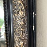 Antique Louis Philippe mirror in black and gold, 93X68cm