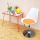 Chaise pivotante vintage pied tulipe orange
