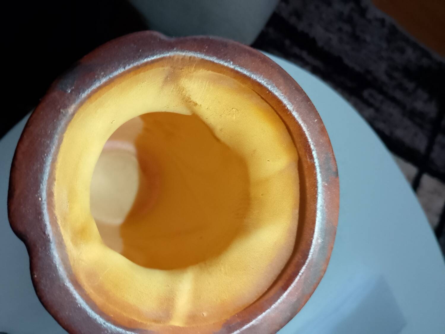 Vase collaboration between G de Bryun and Atelier Dubois at Bouffioulx.