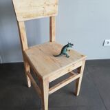 5 chaises en bois vintage