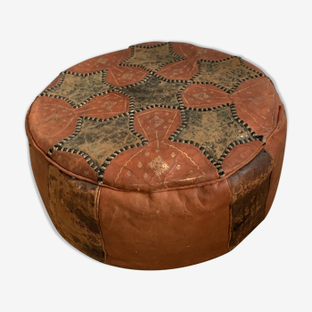 Pouf marocain cuir