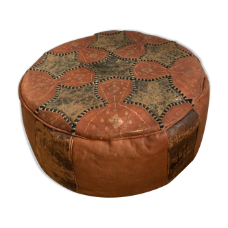 Pouf marocain cuir