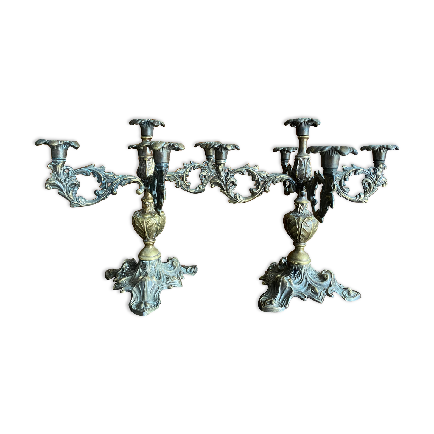 Pair of candlesticks 5 fires