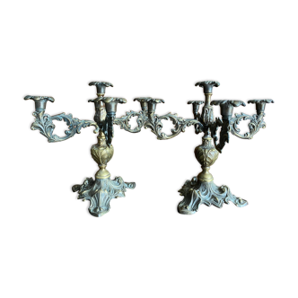 Pair of candlesticks 5 fires