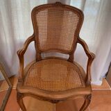 Louis XV style caned armchair