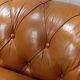 Chesterfield padded leather sofa - late 19th century