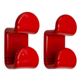 Paire de crochets muraux design italien des années 70 par Ambrogio Rossari pour Gedy