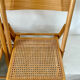 Lot 6 folding wooden chairs and vintage rattan canning year 60