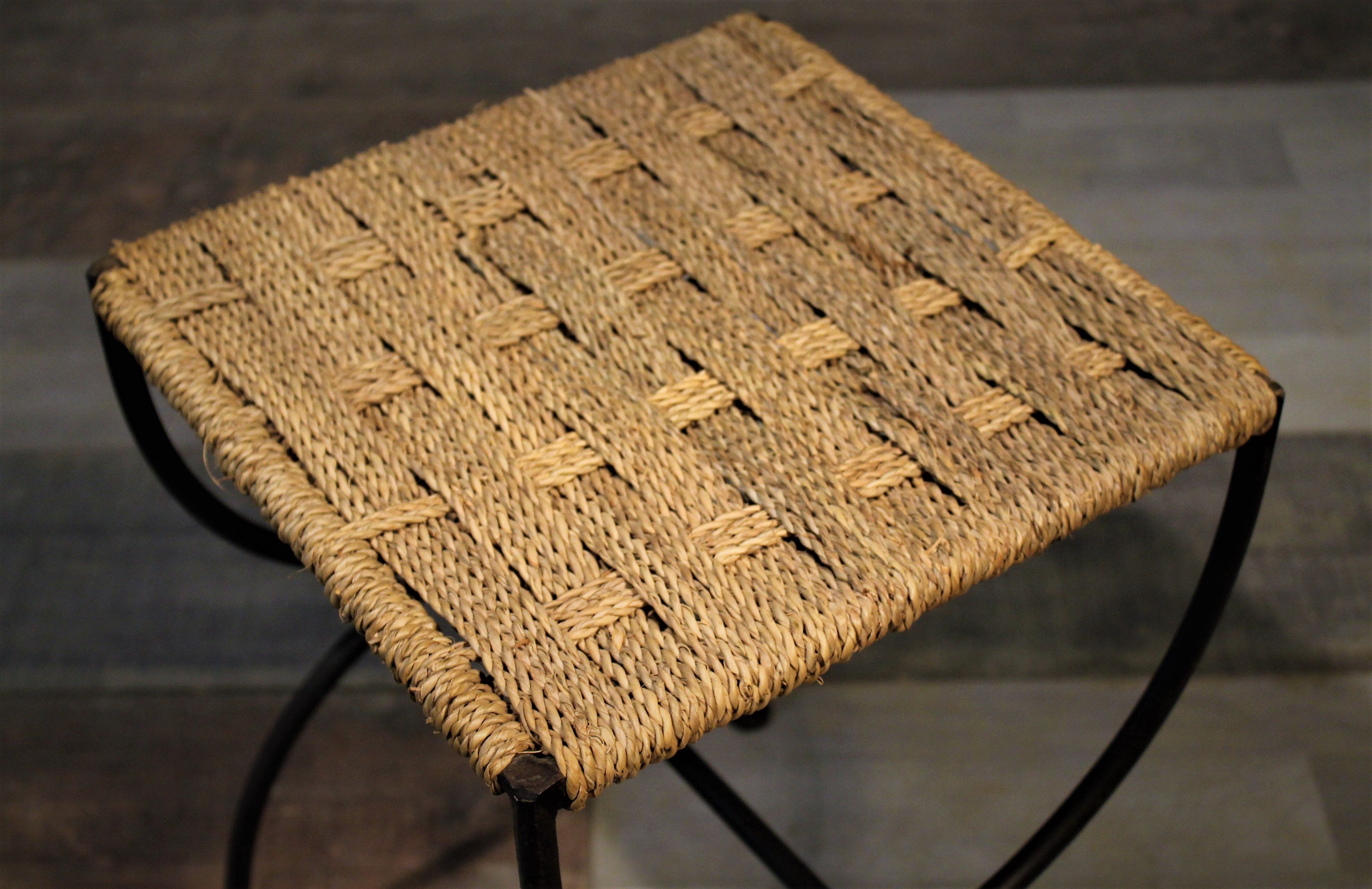 Stool metal & rope 1950