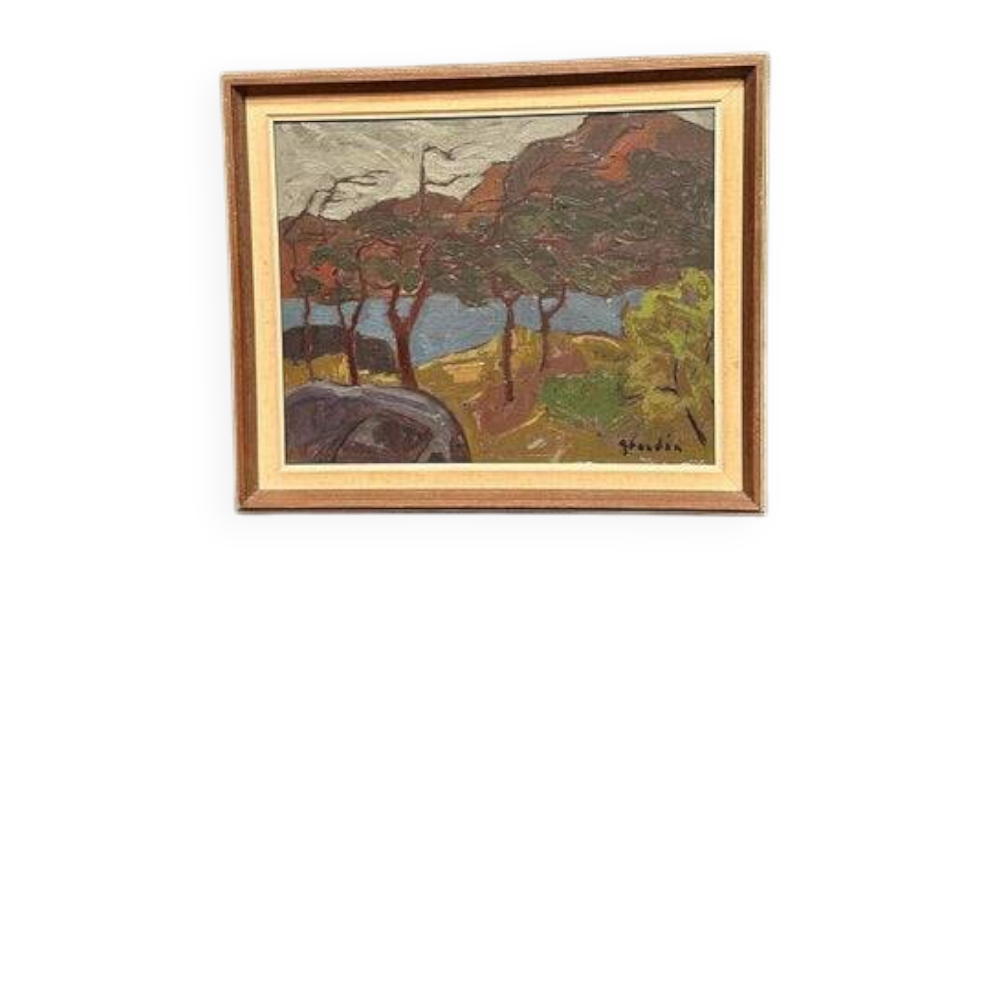 Original Swedish Oil on Panel – “Autumn Trees” by Svän Grandin – Signed
