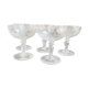 Champagne cups, art nouveau, 1/2 cristal soufflé et taillé