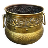 Brass Art Nouveau cache pot