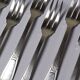 6 vintage/antique silver-plated trident forks, art deco style, SFAM