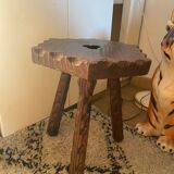 Vintage oak farmhouse stool