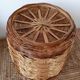 Vintage rattan and bamboo basket - Traditional weaving from China