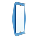 Mirror with blue glass frame by Cristal Art, 1950s