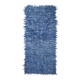 4x9 handmade wool blue vintage rug, 122x266cm