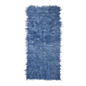 Tapis laine bleu faits main, 122x266cm