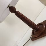 Lampe art déco palissandre sculpté