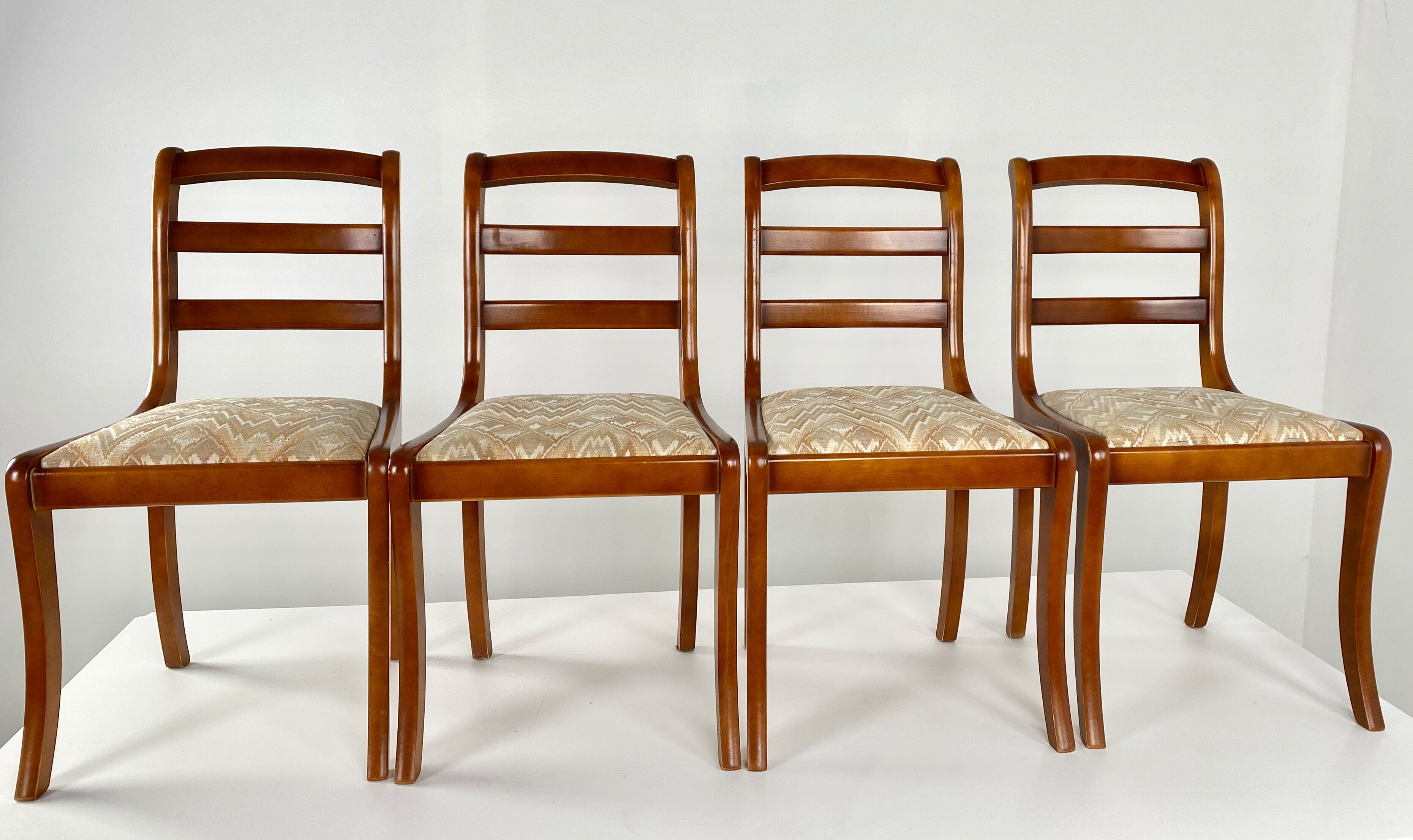 4 solid wood chairs