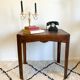 Table pedestal table art deco flower patterns