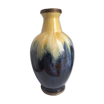 Boch La Louvière glazed earthenware vase