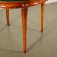 Table in solid beech, mahogany veneer and glass, Italy, 1950s.