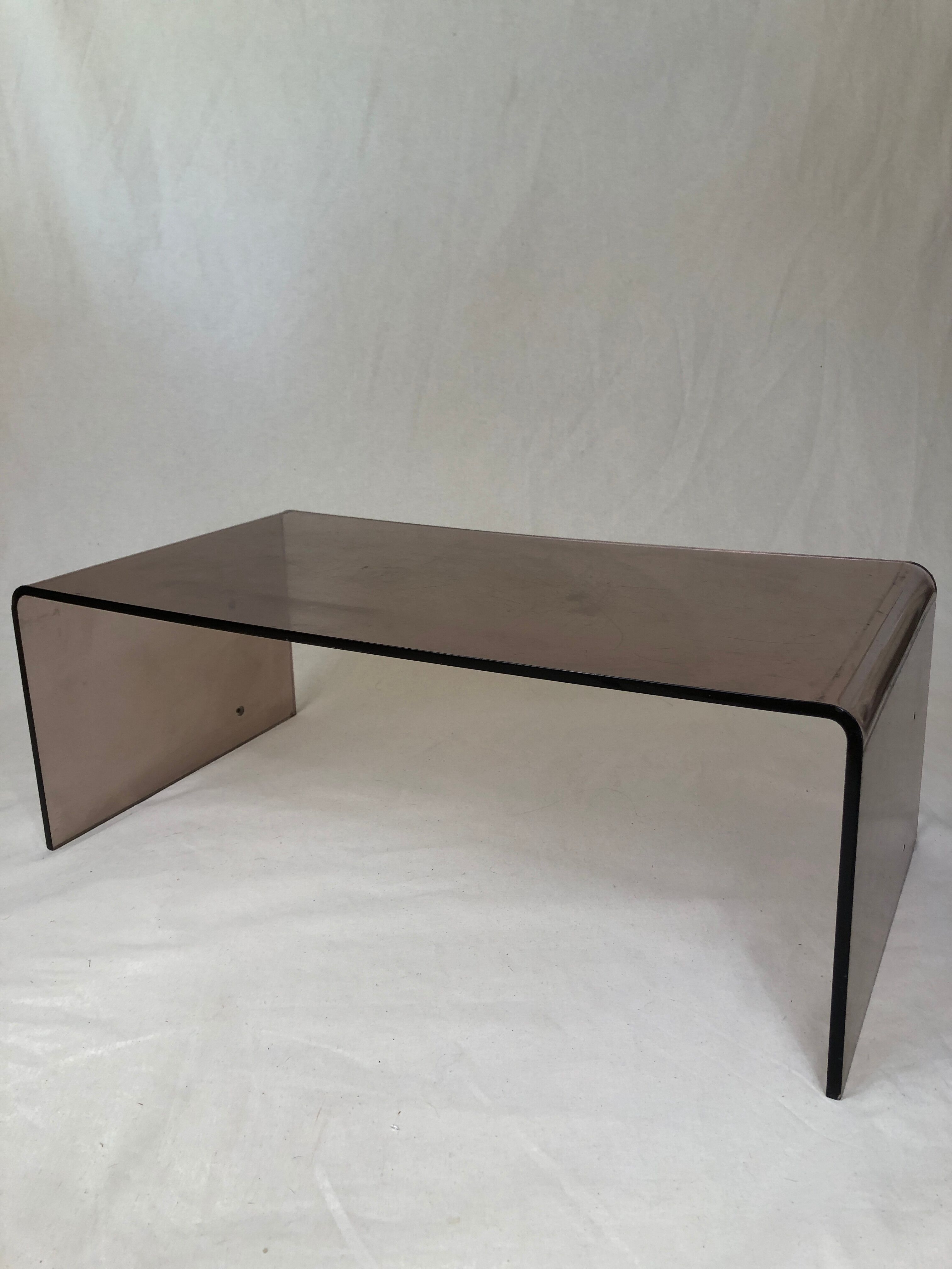 Plexiglass coffee table 1970