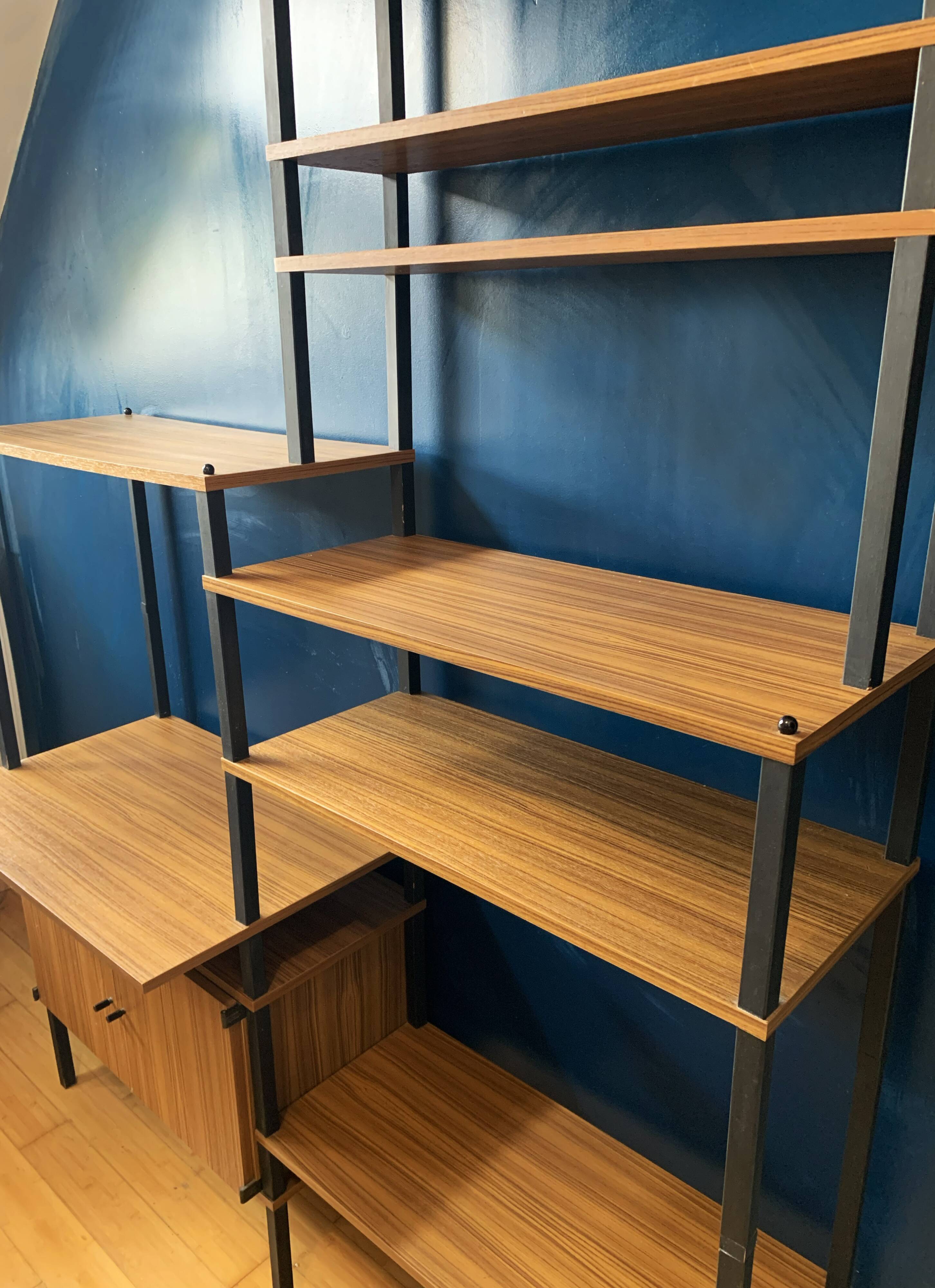 Modular vintage Scandinavian shelving unit, 1960s
