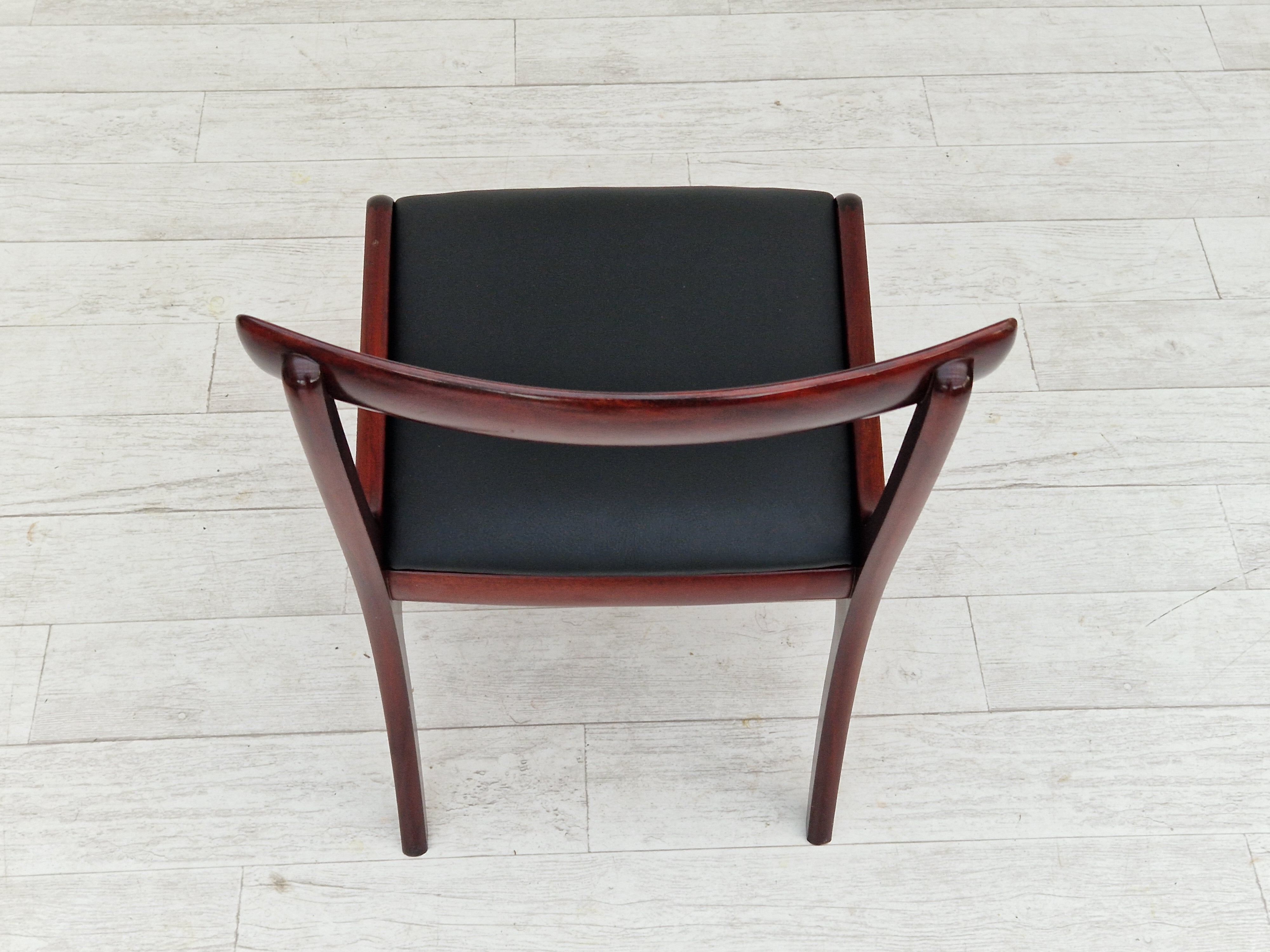 Danish design by Ole Wanscher, set of dining chairs 70s,