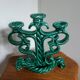 Vallauris Art Deco barbotine candlestick